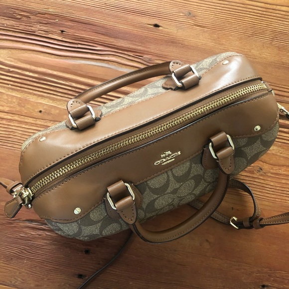 COACH MINI BENNETT SATCHEL, SIGNATURE BROWN - Picture 8 of 12